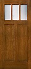 American Style Collection fiberglass entry doors with three window grid