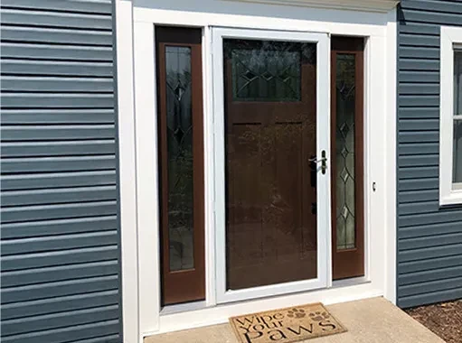storm doors by northside roofing
