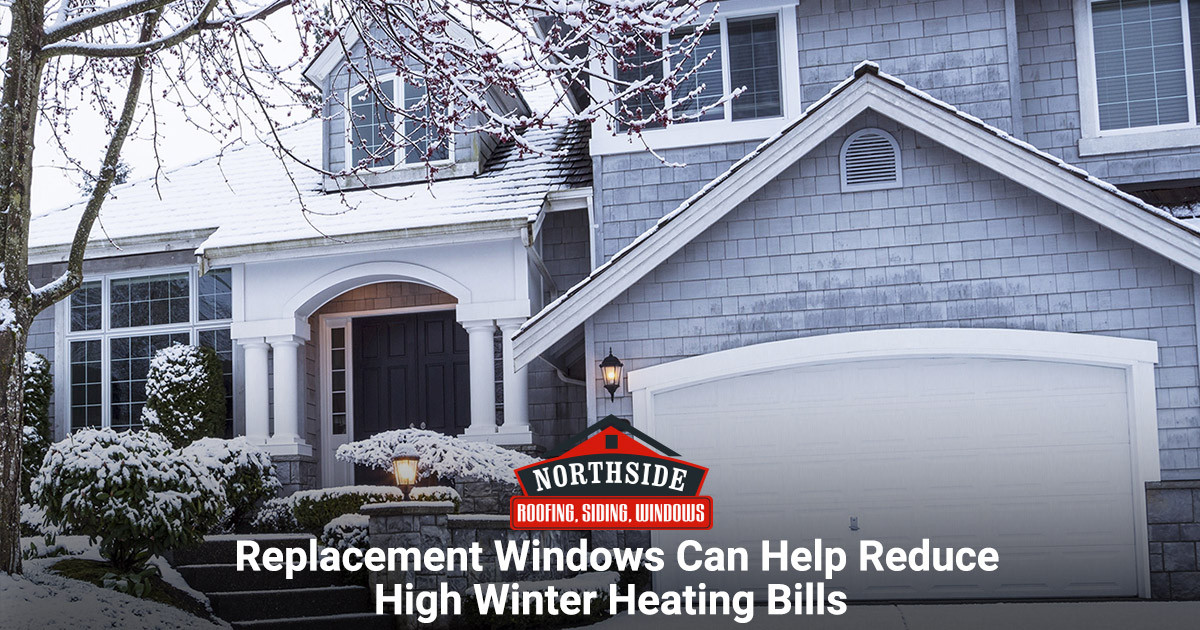 Snow covered residental front yard