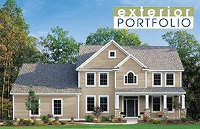 exterior portfolio tan siding on two story home