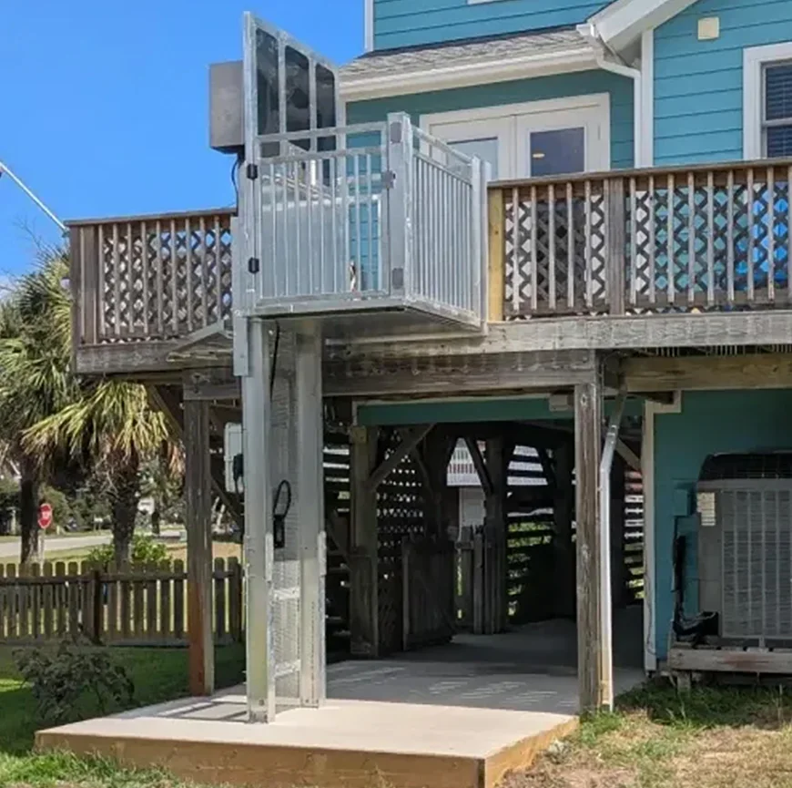Carolina Lift installed on beach house deck