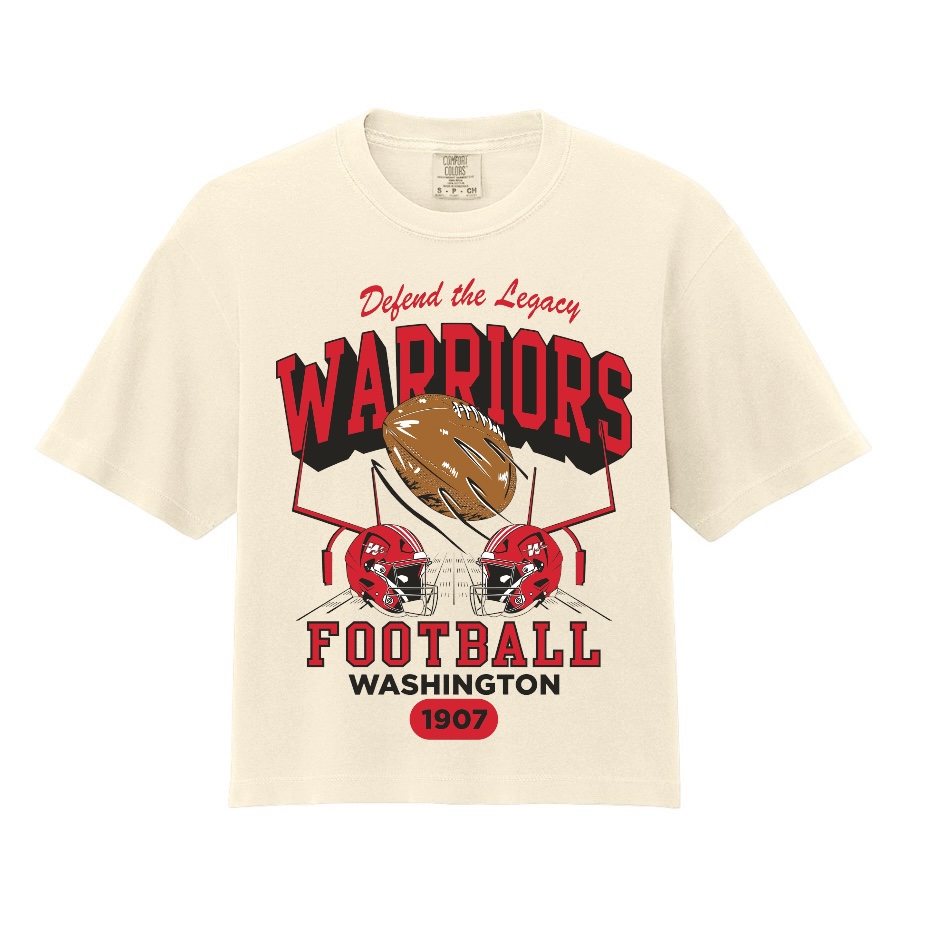 Football Mid-Crop Graphic Tee, Women's