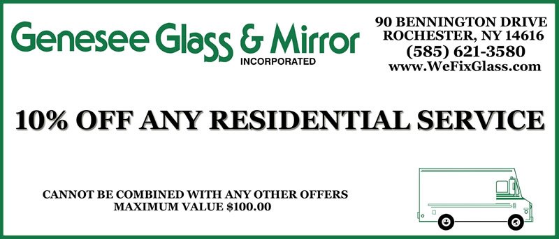 Residential Glass Coupon Rochester NY