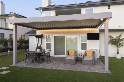 Green outdoor living space