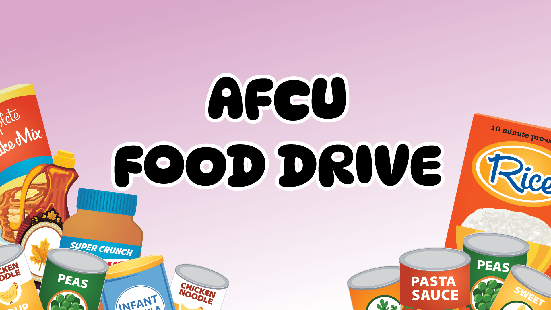 Advantage FCU is hosting a FOOD DRIVE!