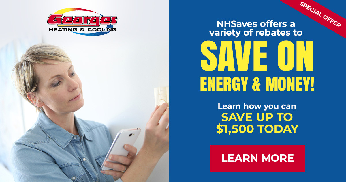 Save up to $2500 with rebates on George's heating & cooling