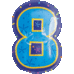 Jr Number 8 Multi Colo