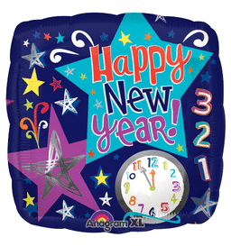 18in Countdown New Year Stars