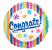 Congrats Bright Silver Stripes