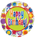Happy Bday Bright Polka Dot