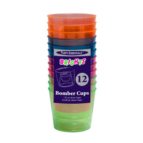 Asst Neon Bomber Cup 4oz