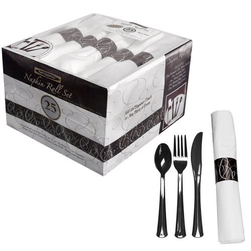 25pc Napkin Roll Set