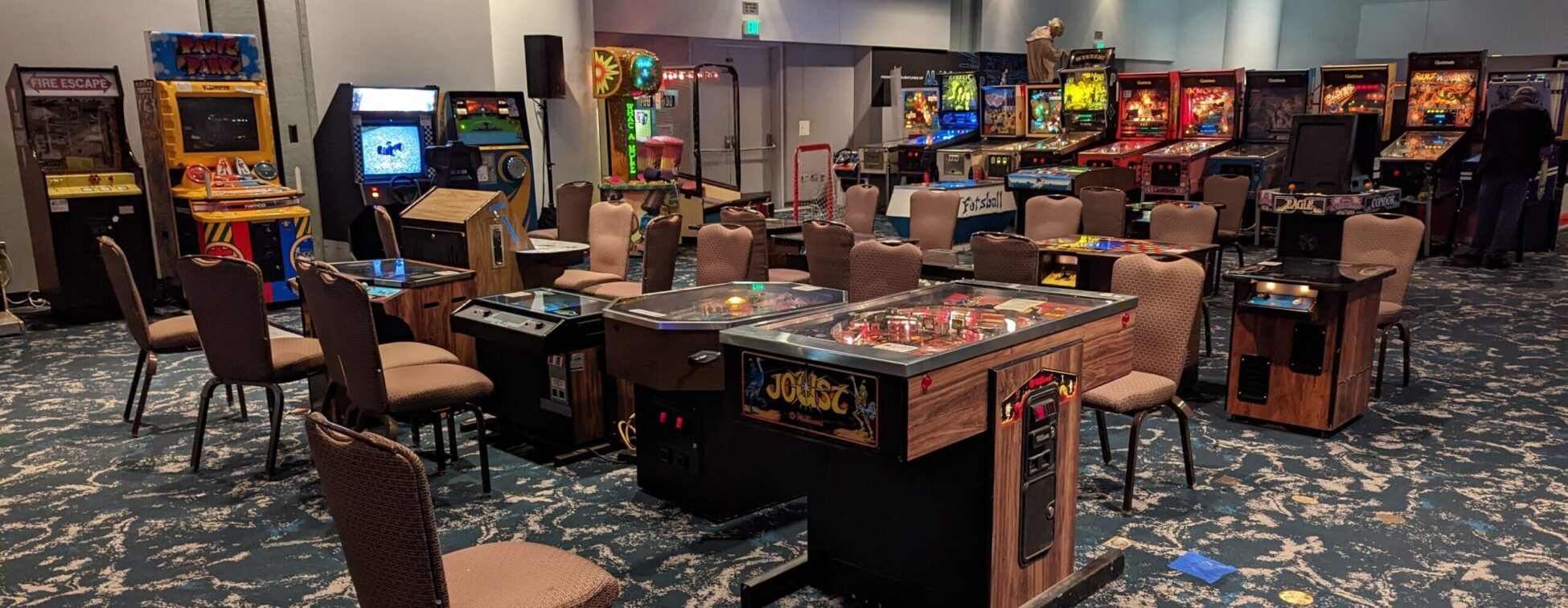 California Extreme classic arcade and pinball event banner