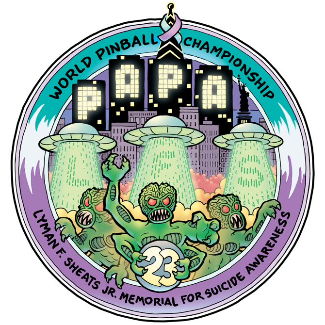 PAPA 23 World Pinball Championships official logo