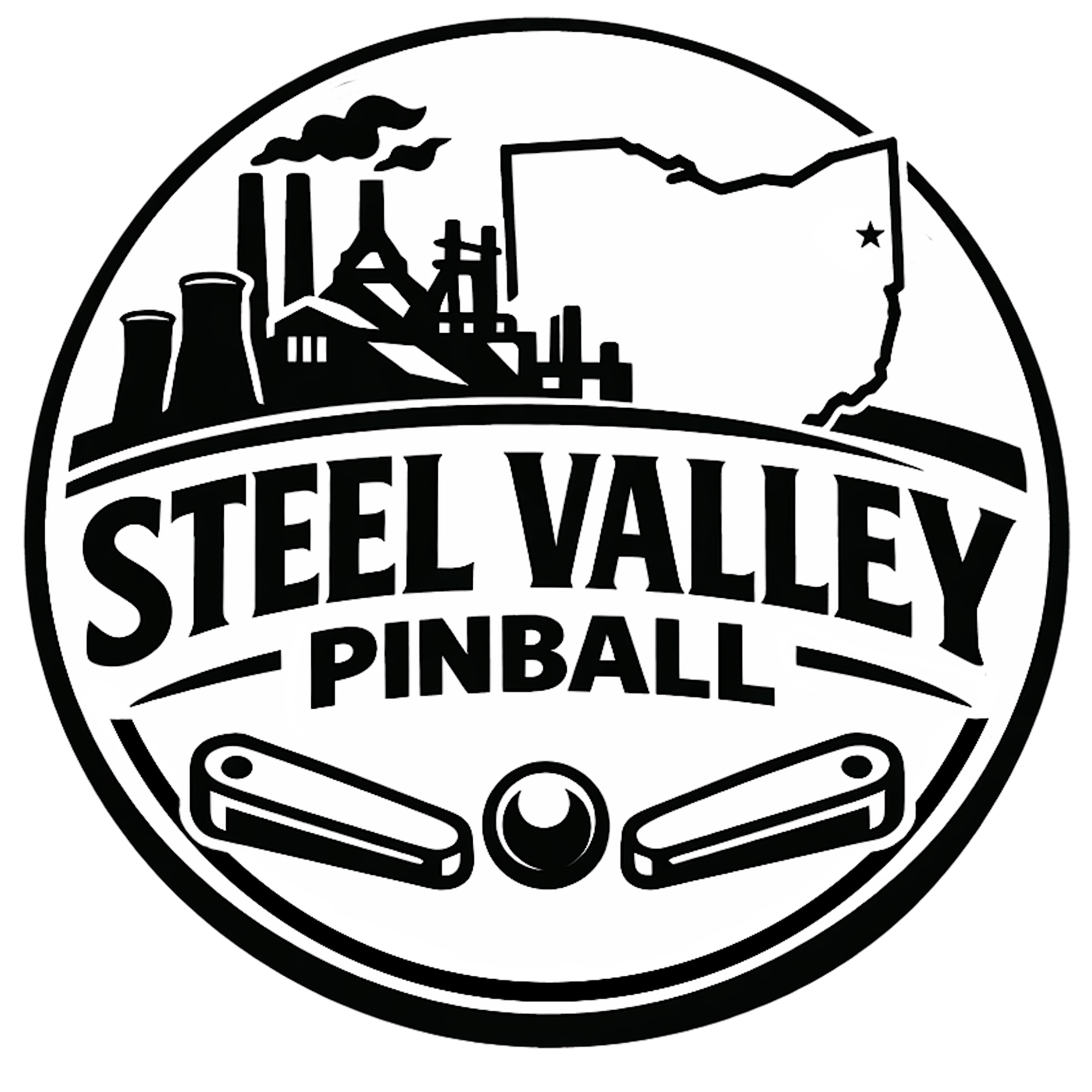 Steel Valley Pinball official logo for the 24 HR Pinball-A-Thon event listing