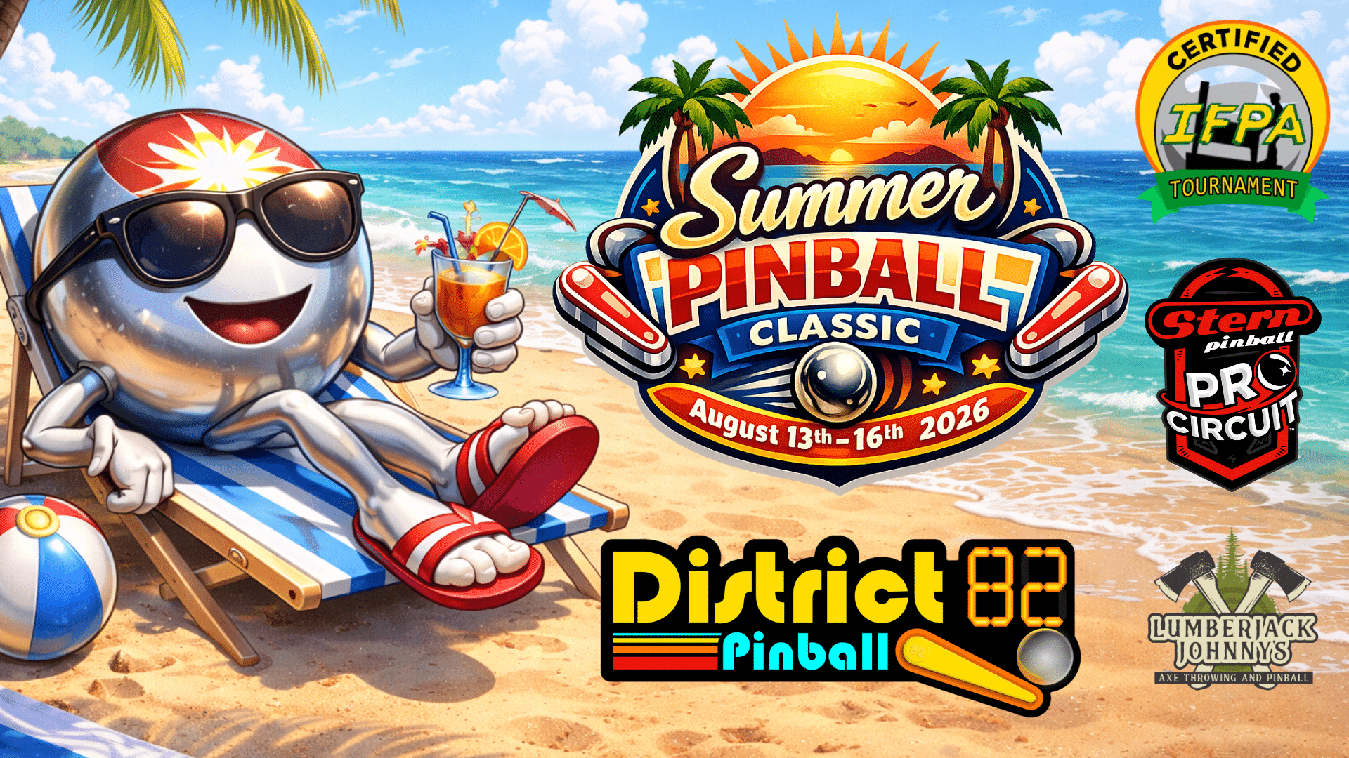 Summer Pinball Classic 2026 tournament artwork