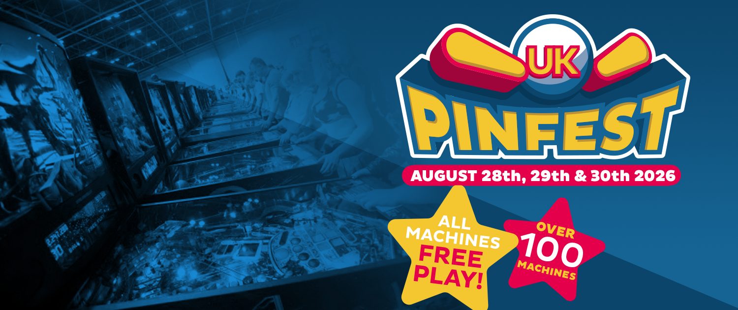 Pinball machines at UKPinfest