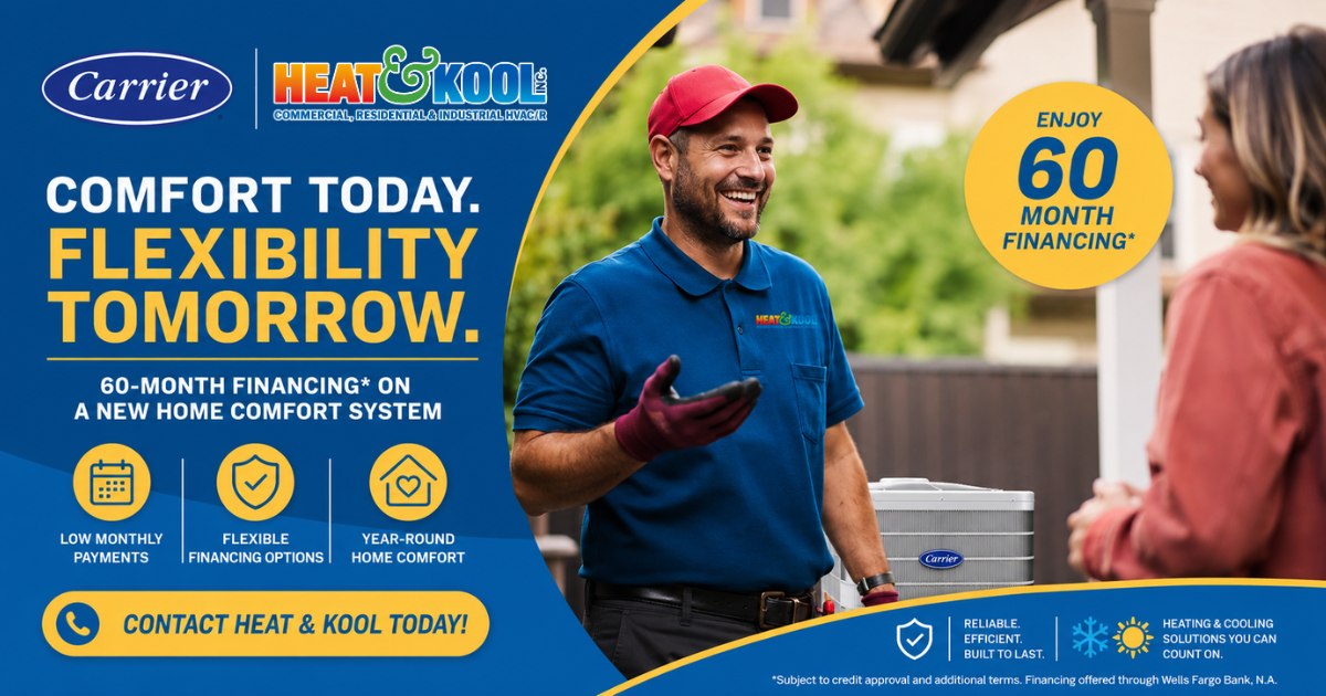 Carrier 60-month financing promotion — click to contact us