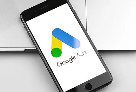 a tablet showing google ad words for a marketing agency in rochester ny