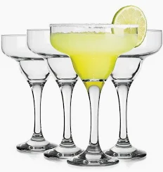 4 Set Margarita Glasses True Brands