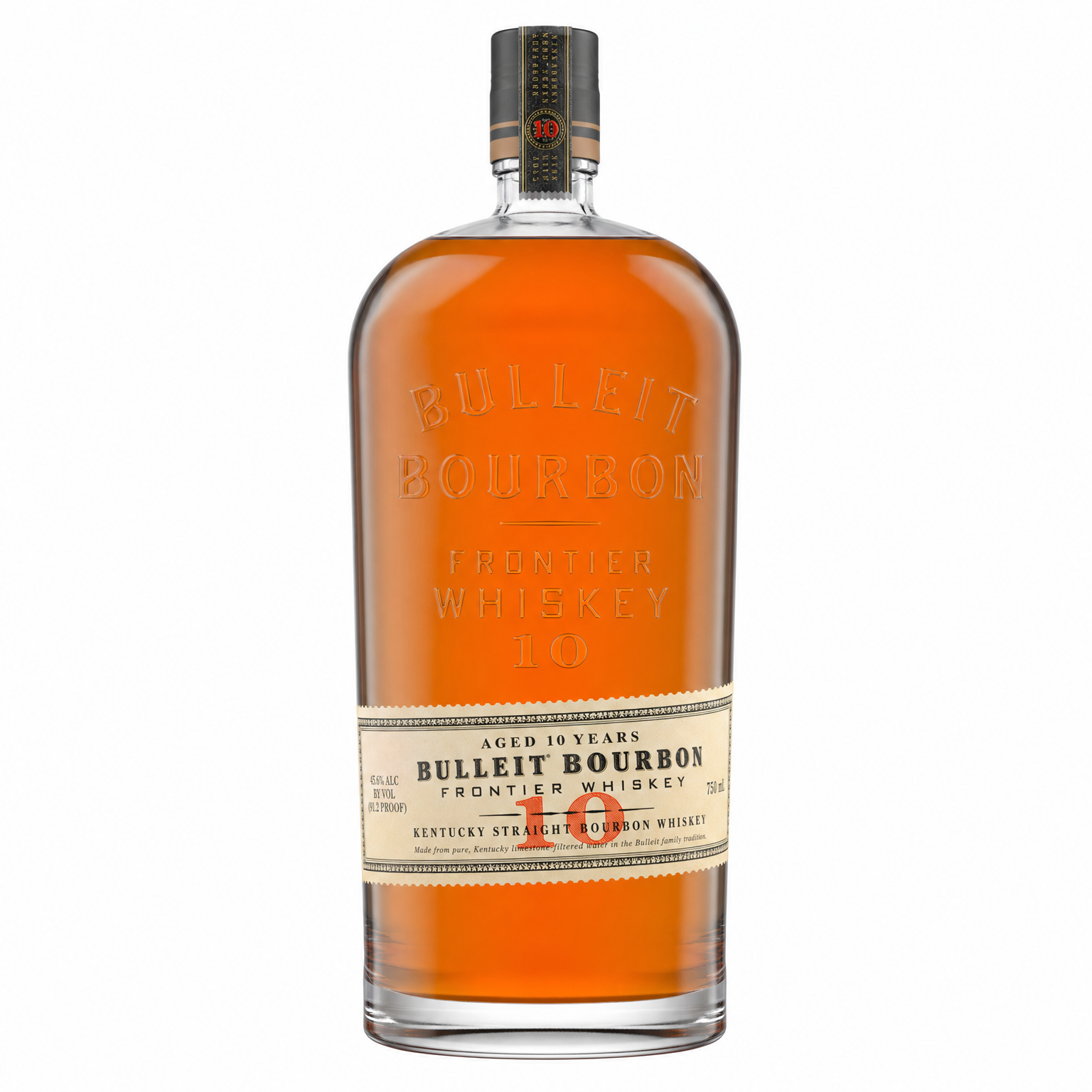 Bulleit 10 Year Old Bourbon Whiskey 750ml