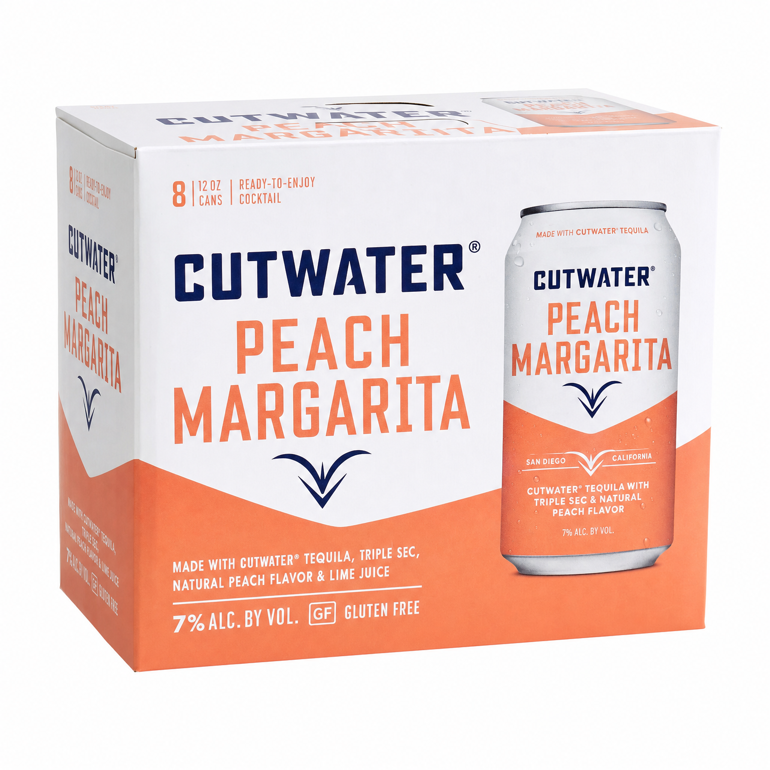 Cutwater Peach Margarita 4 Pack 12oz Cans