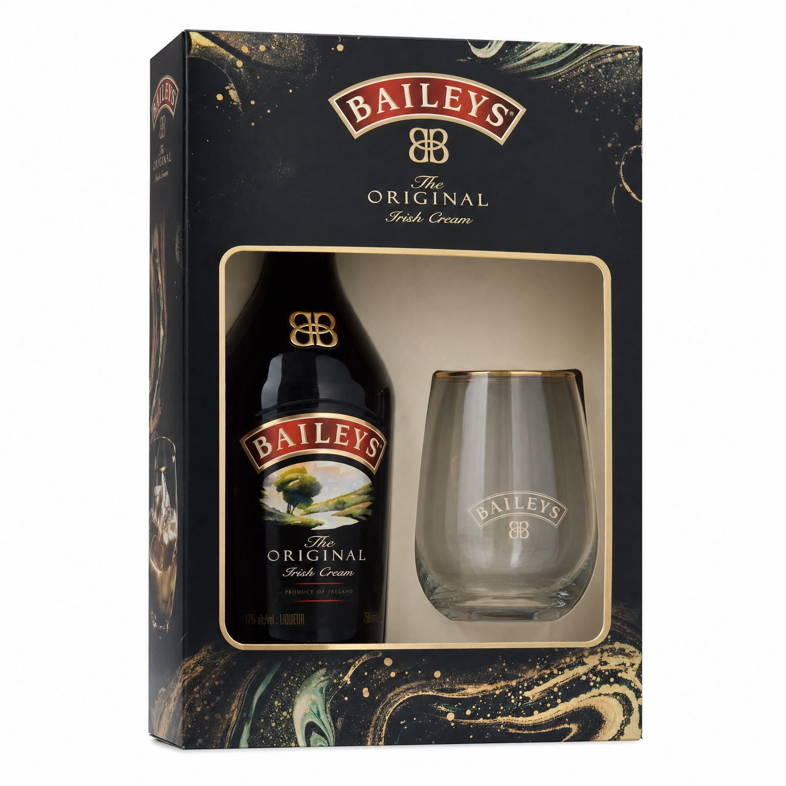 Baileys Original Irish Cream Liqueur Gift Set With Glass 750ml