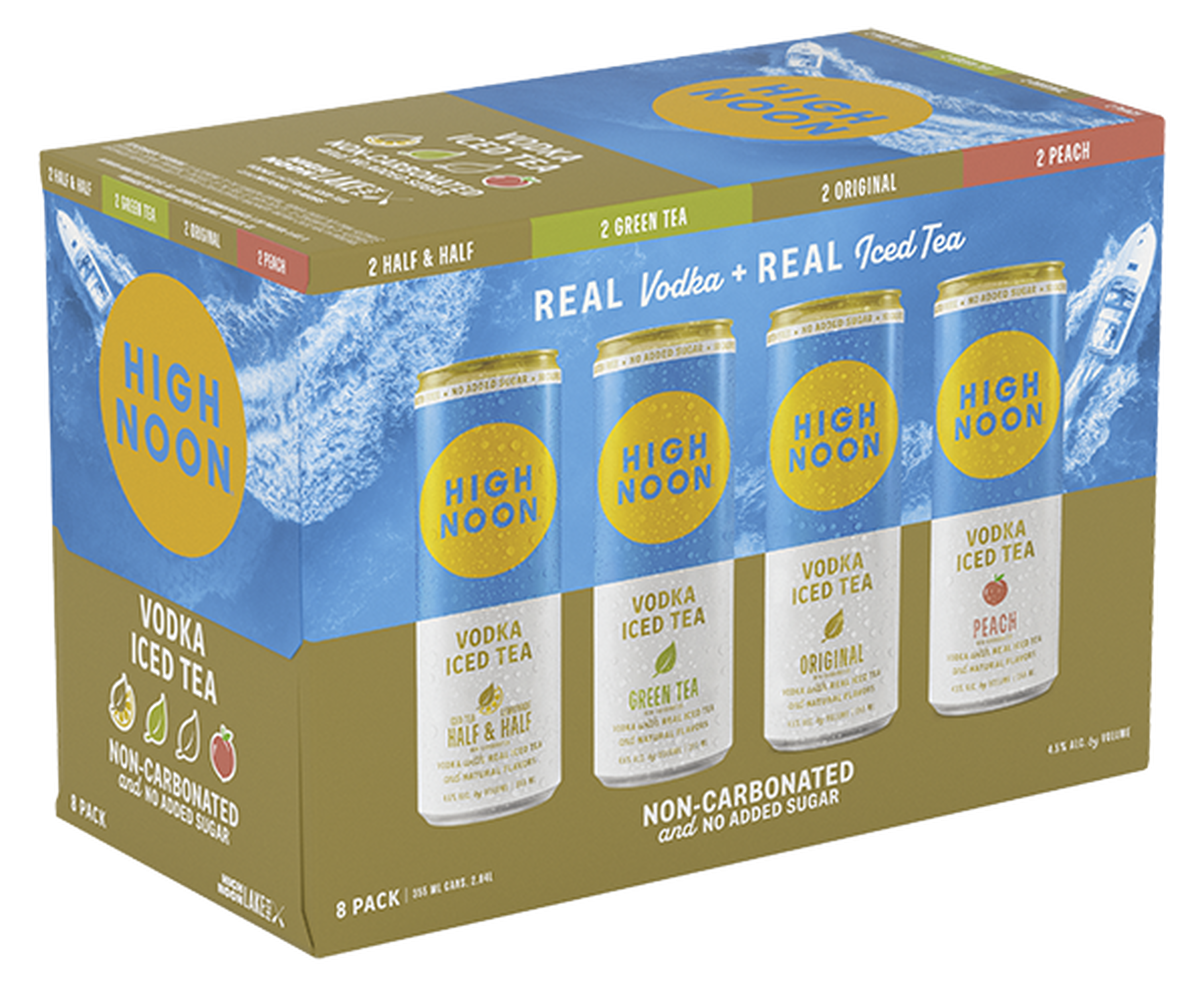 High Noon Iced Tea Lake Variety 8pk