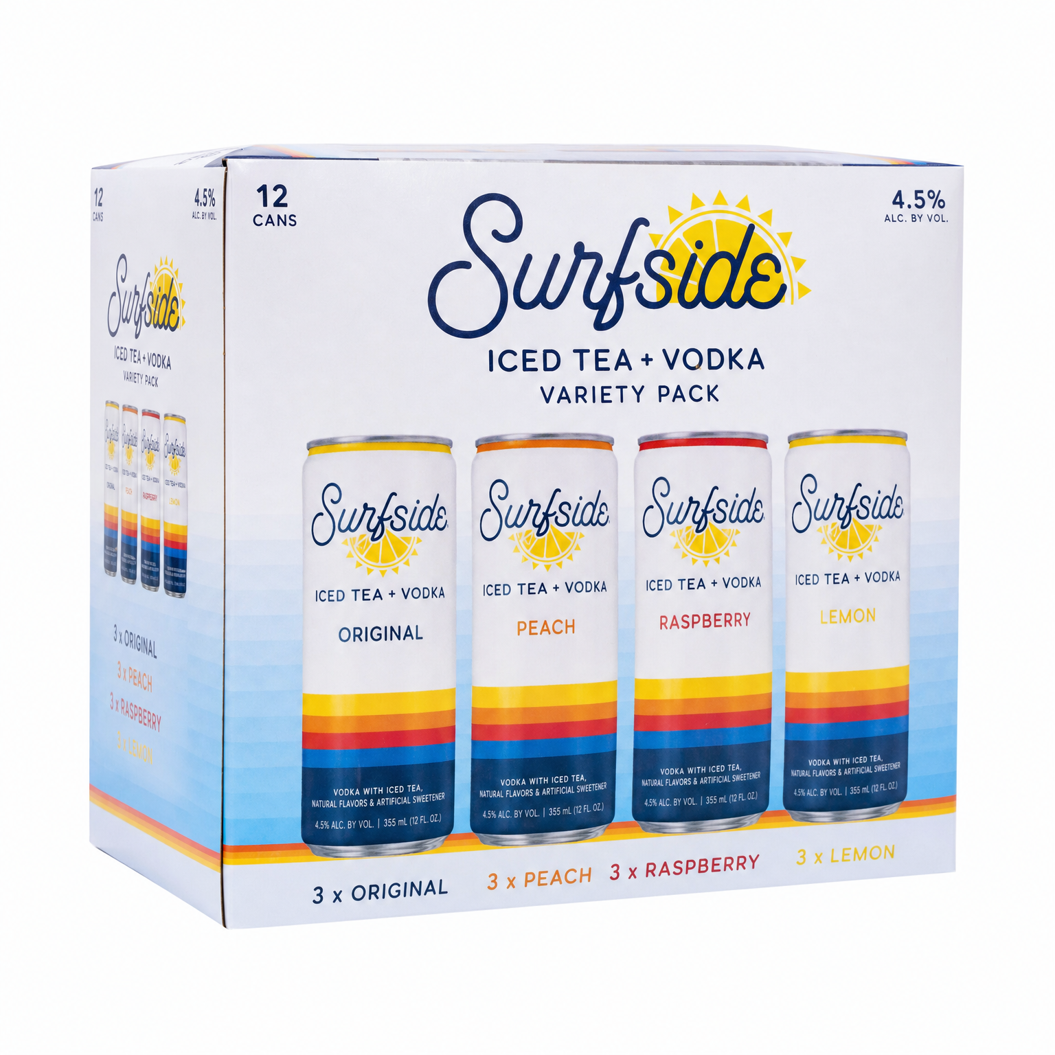 Surfside Iced Tea Vodka Variety Pack 12 x 355ml Cans
