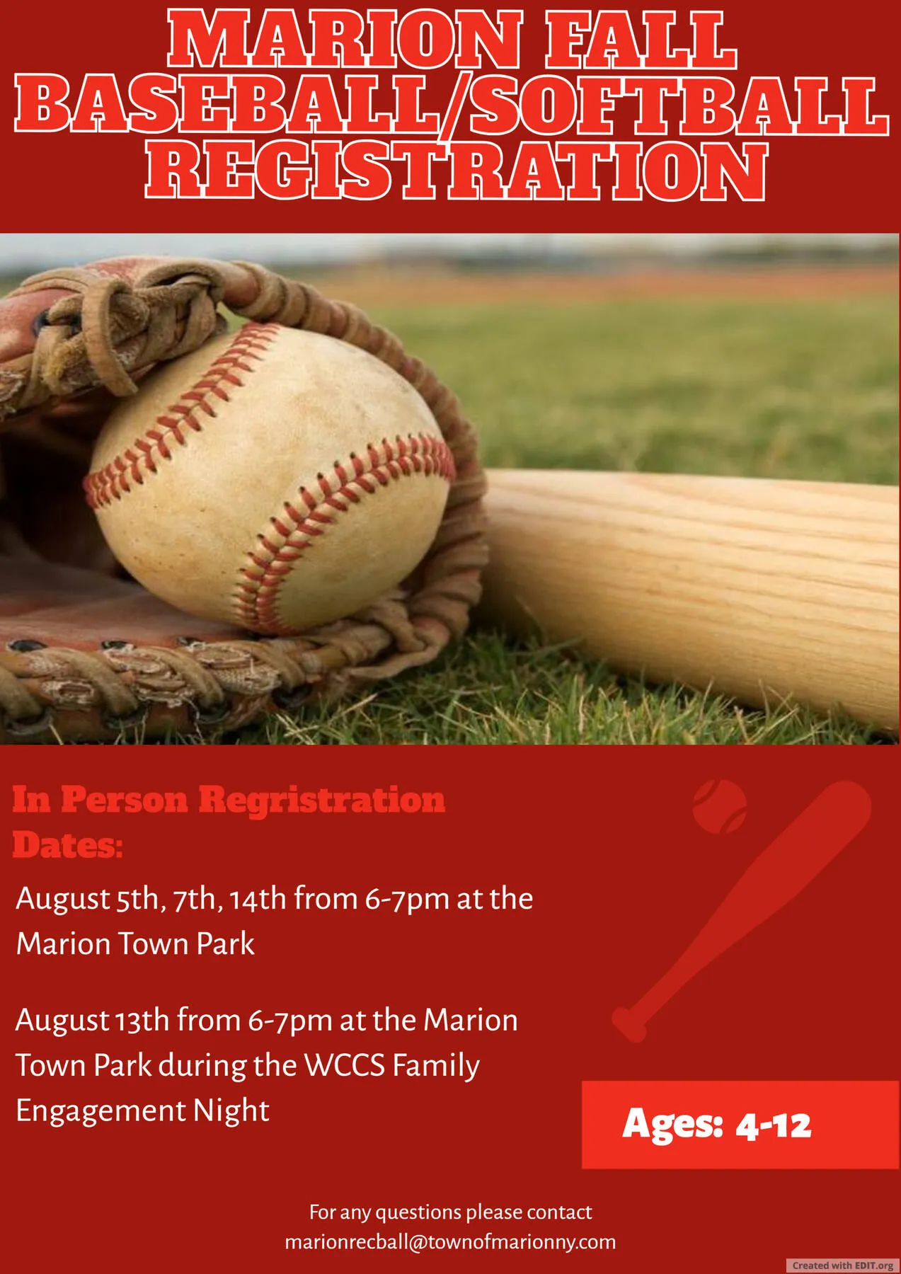 Fall Baseball Flyer