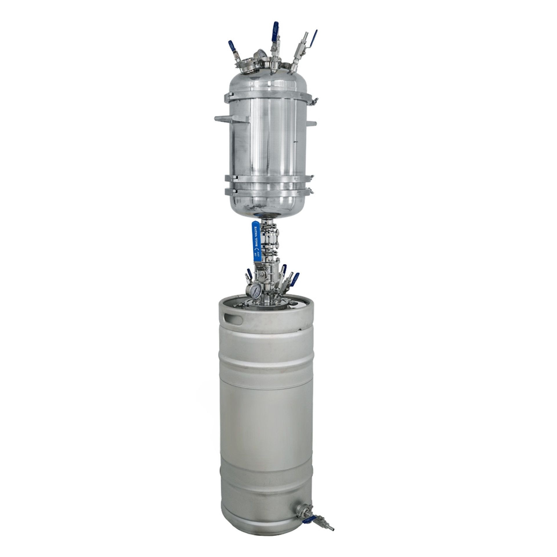 12" Pressurized Buchner Funnel with 50L or 100L Keg