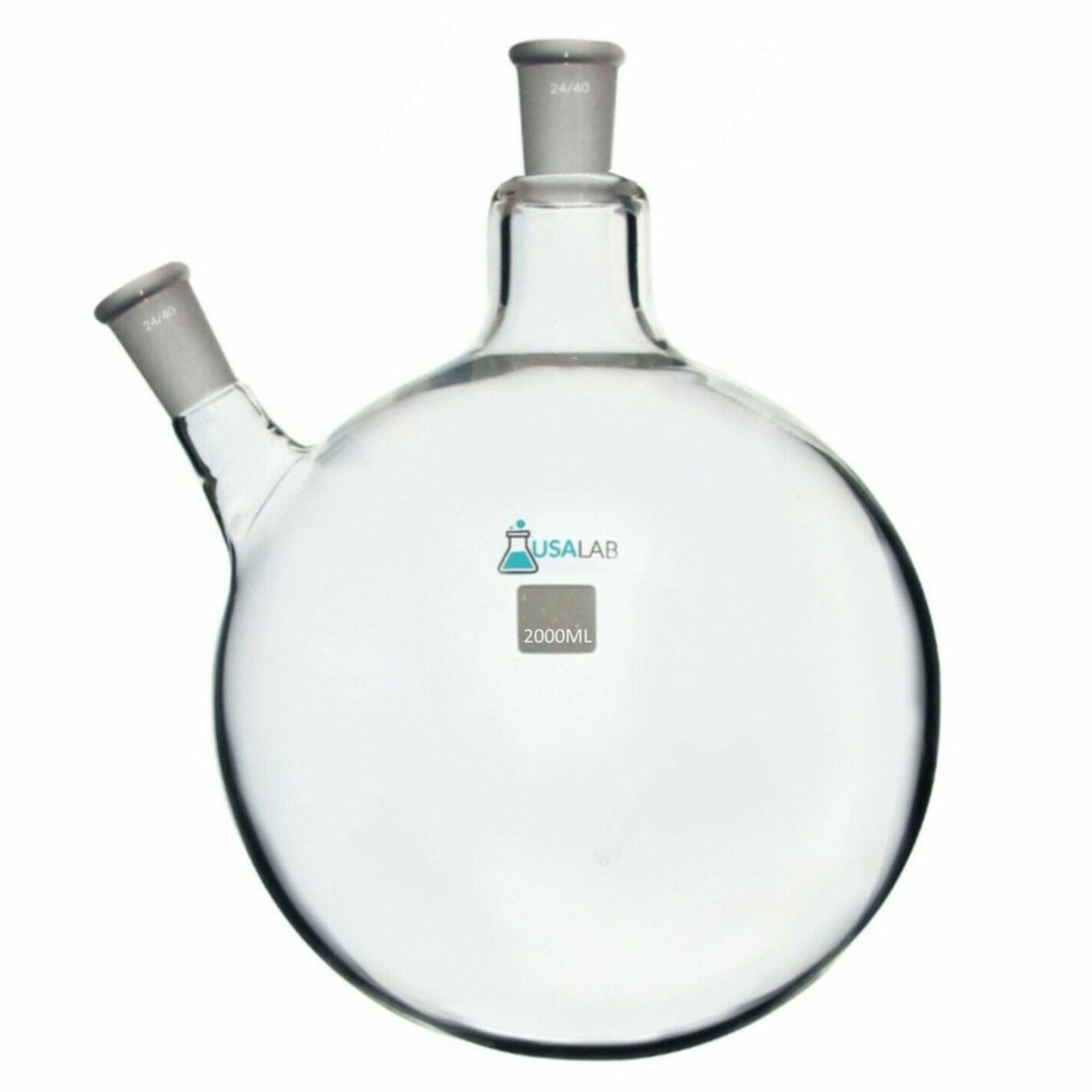 2L Round Bottom Receiving Flask - 2 neck 24/40 2000ML