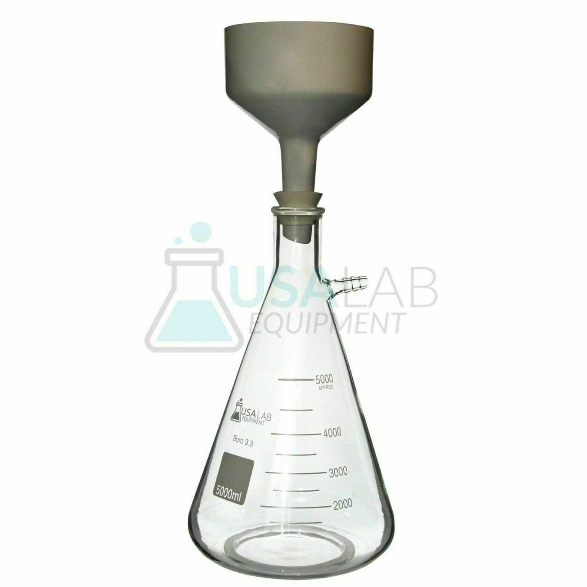 USA Lab 5000mL / 5L Filter Flask With 150mm Ceramic Buchner Funnel Kit