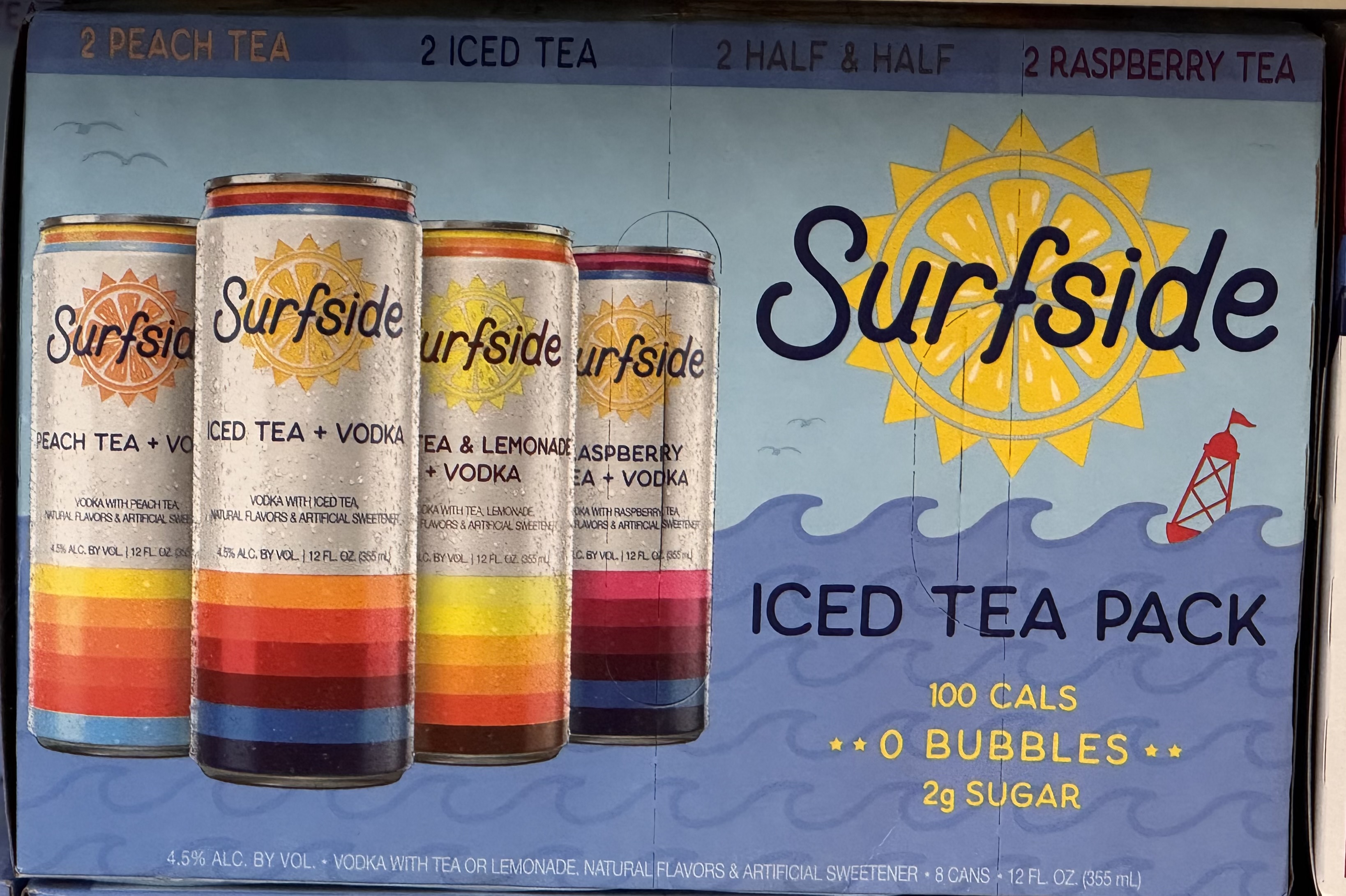 Surfside Iced Tea Vodka Variety Pack 8 Pack 12oz Cans