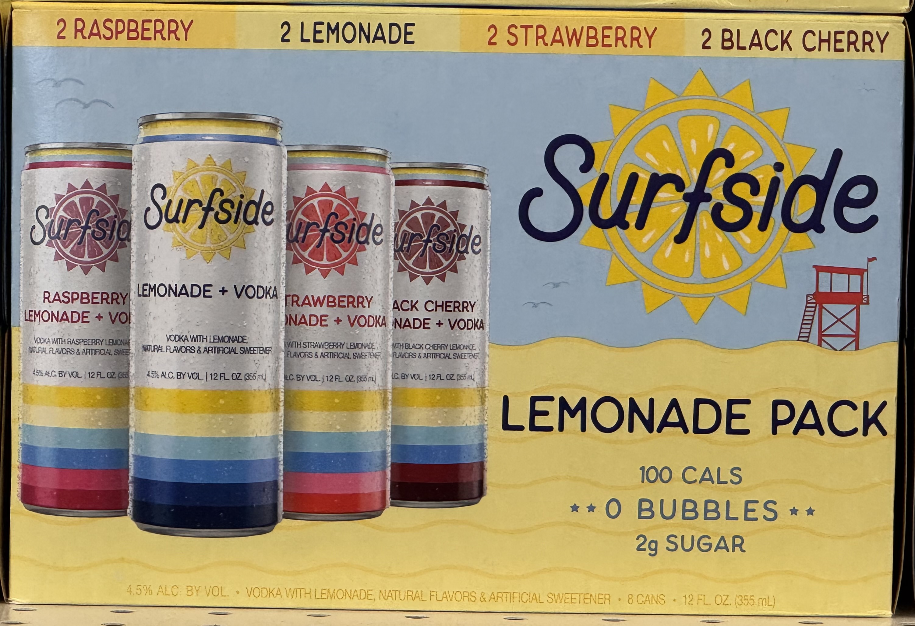 Surfside Lemonade Variety Pack 8 x 355ml
