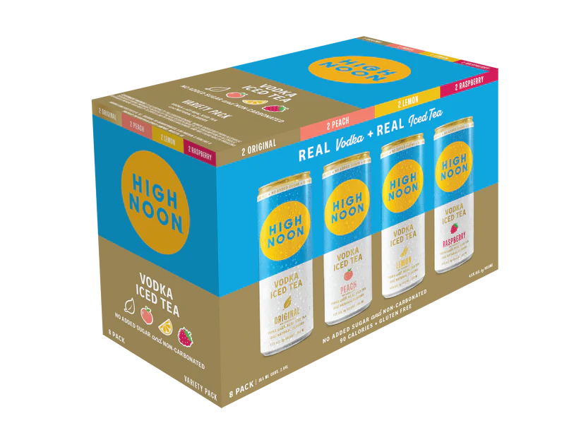 High Noon Iced Tea Variety 8Pk 355ml
