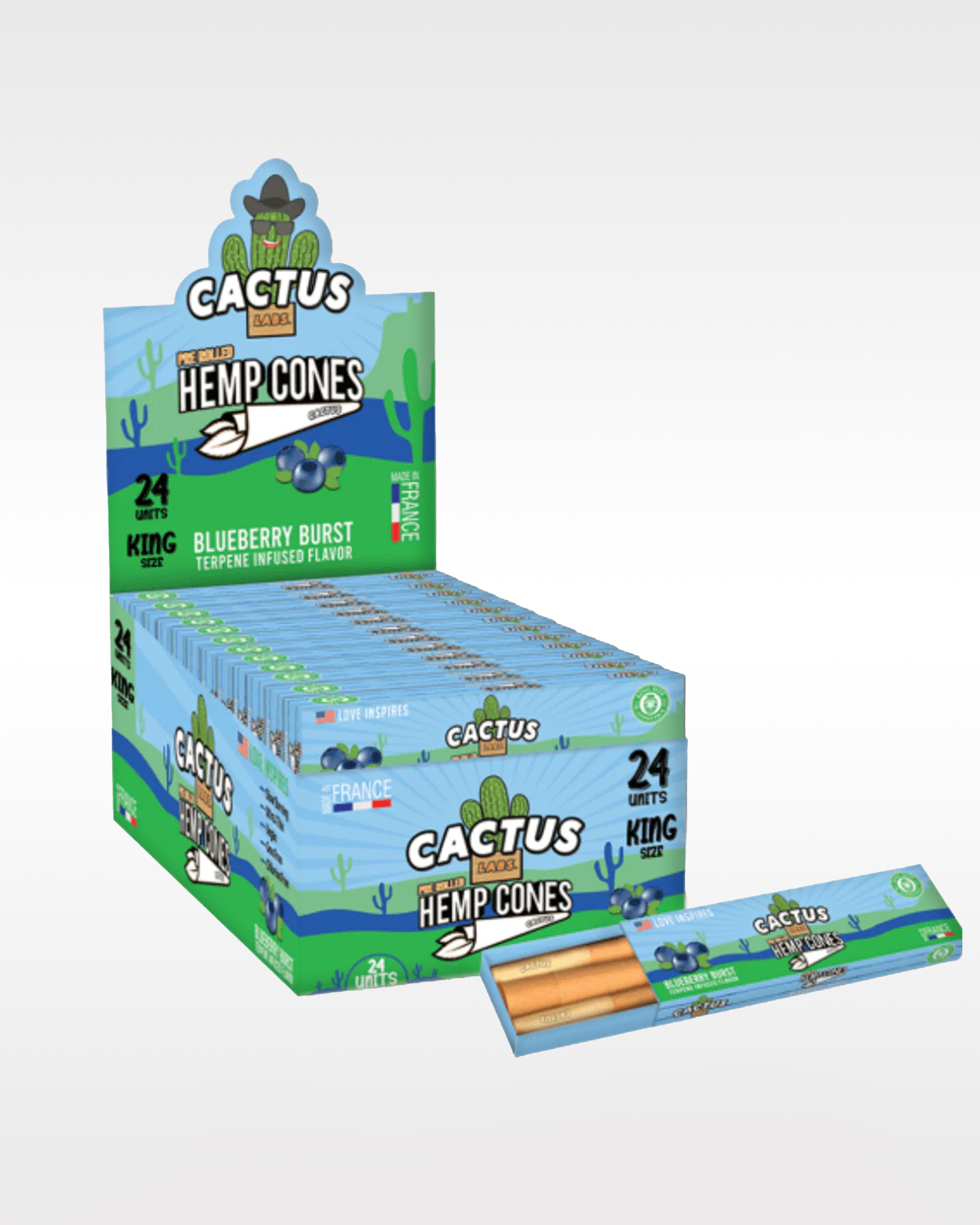 Cactus Hemp Cone King Size - Blueberry Burst