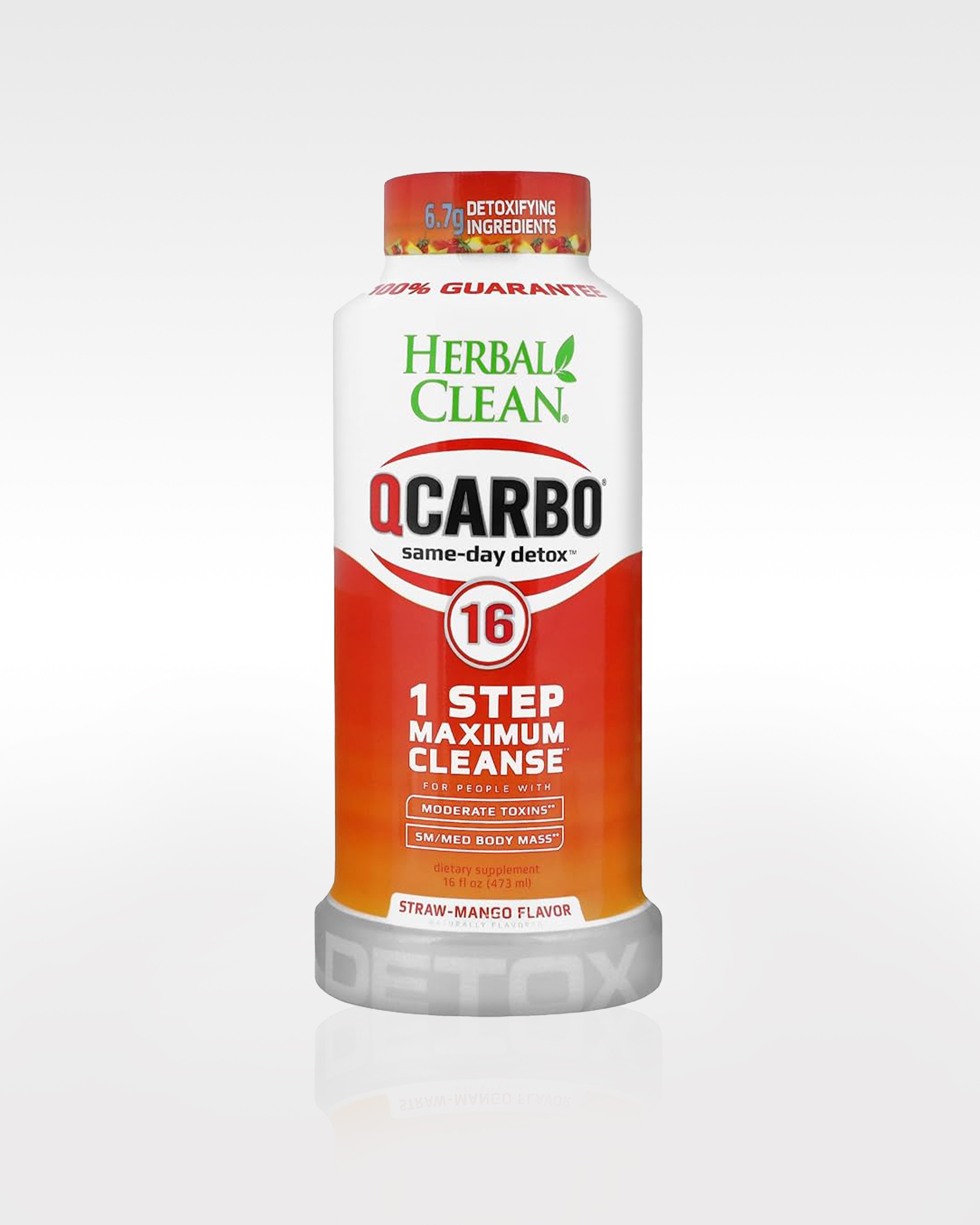 Qcarbo 16 oz - Straw-Mango Flavor