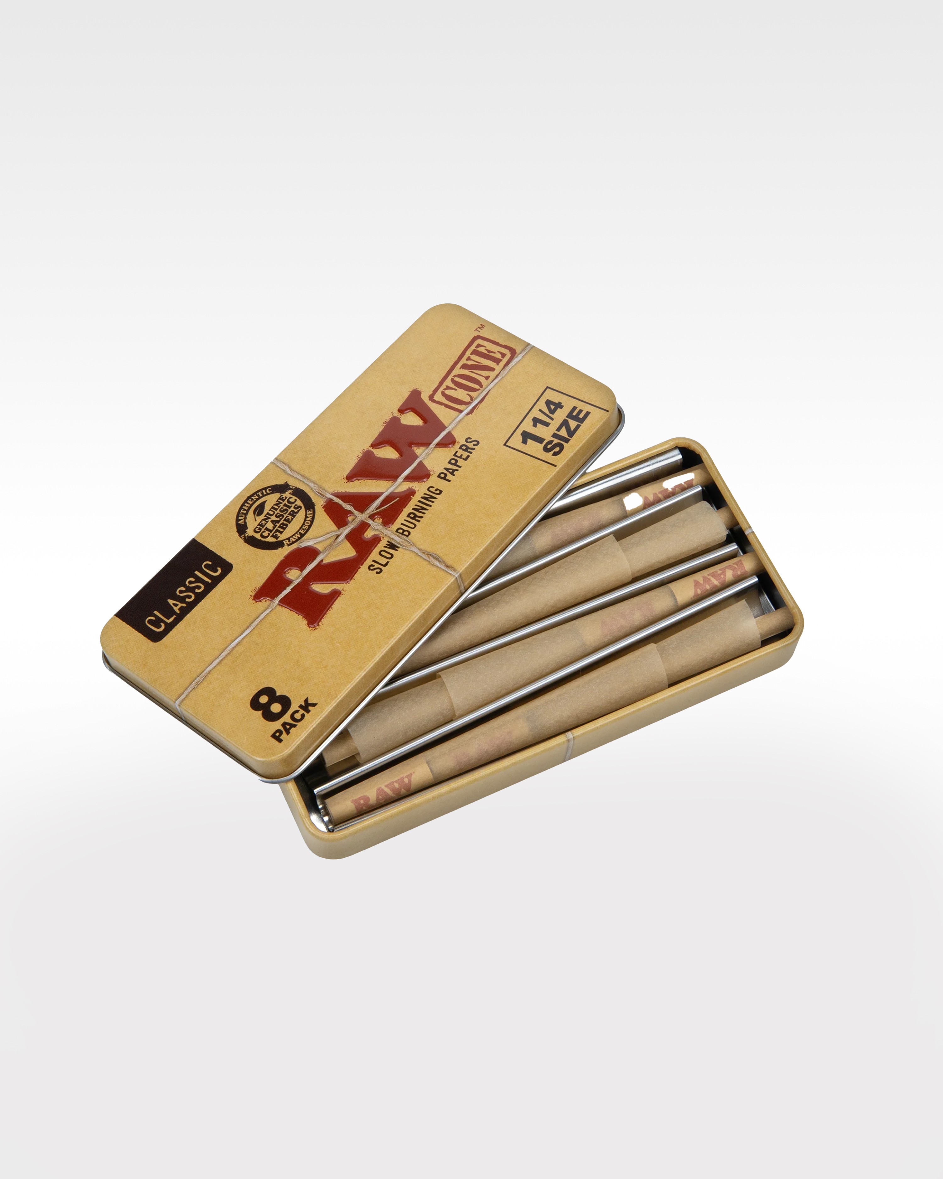 Raw Classic Cones 1 1/4 Size (8 PK)