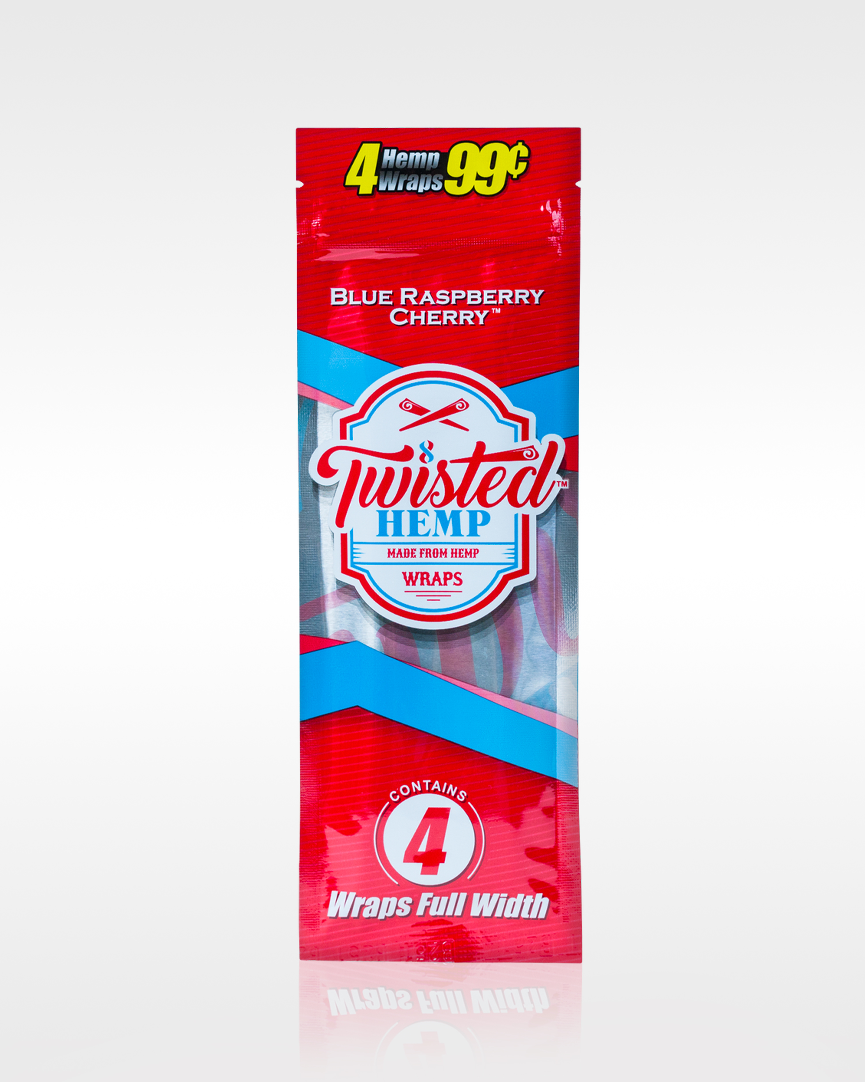 Twisted Hemp Wrap (4 PK) - Blue Raspberry Cherry