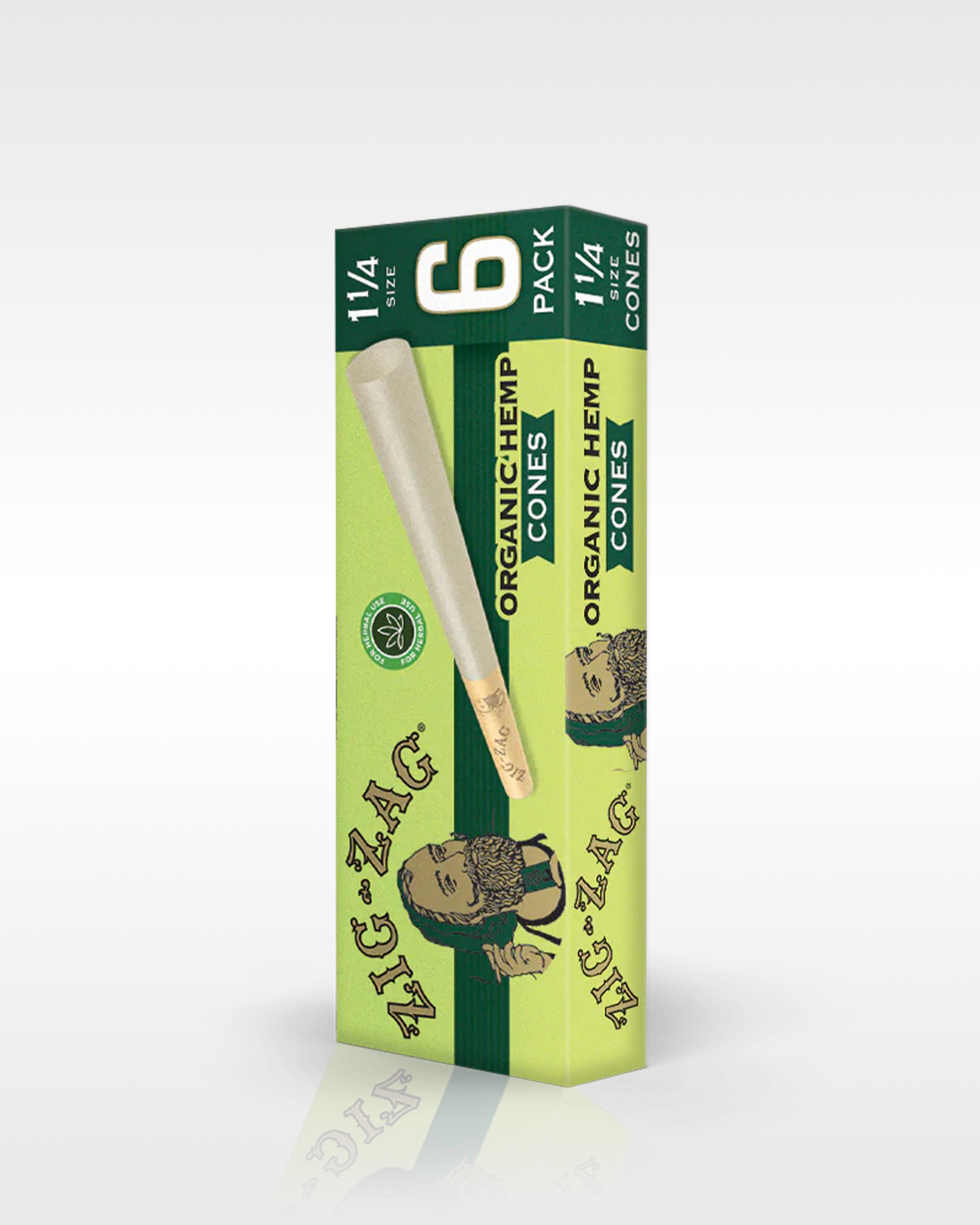 Zig Zag Organic Hemp Cones 1 1/4 size (6 PK)