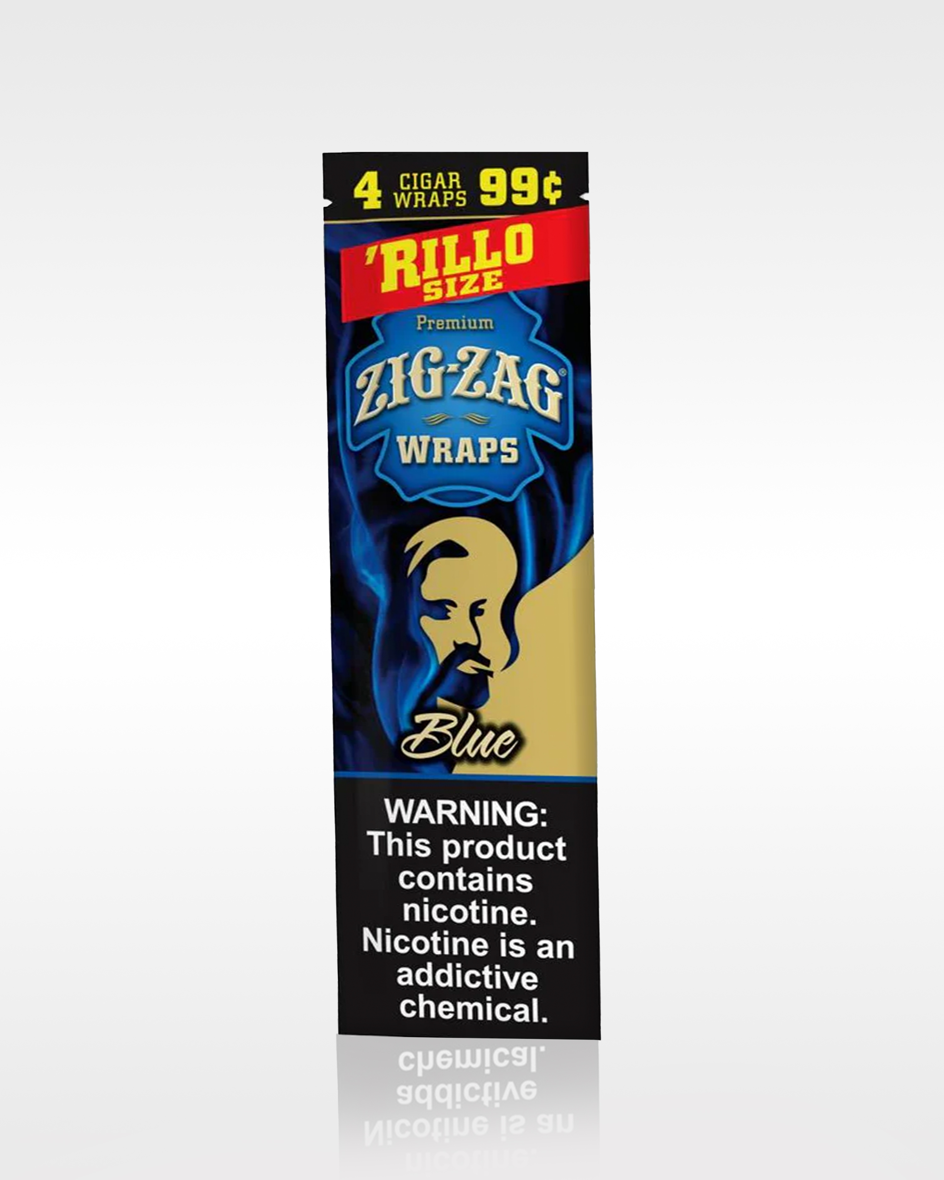 Zig Zag Rillo Wraps (4 PK) - Blue
