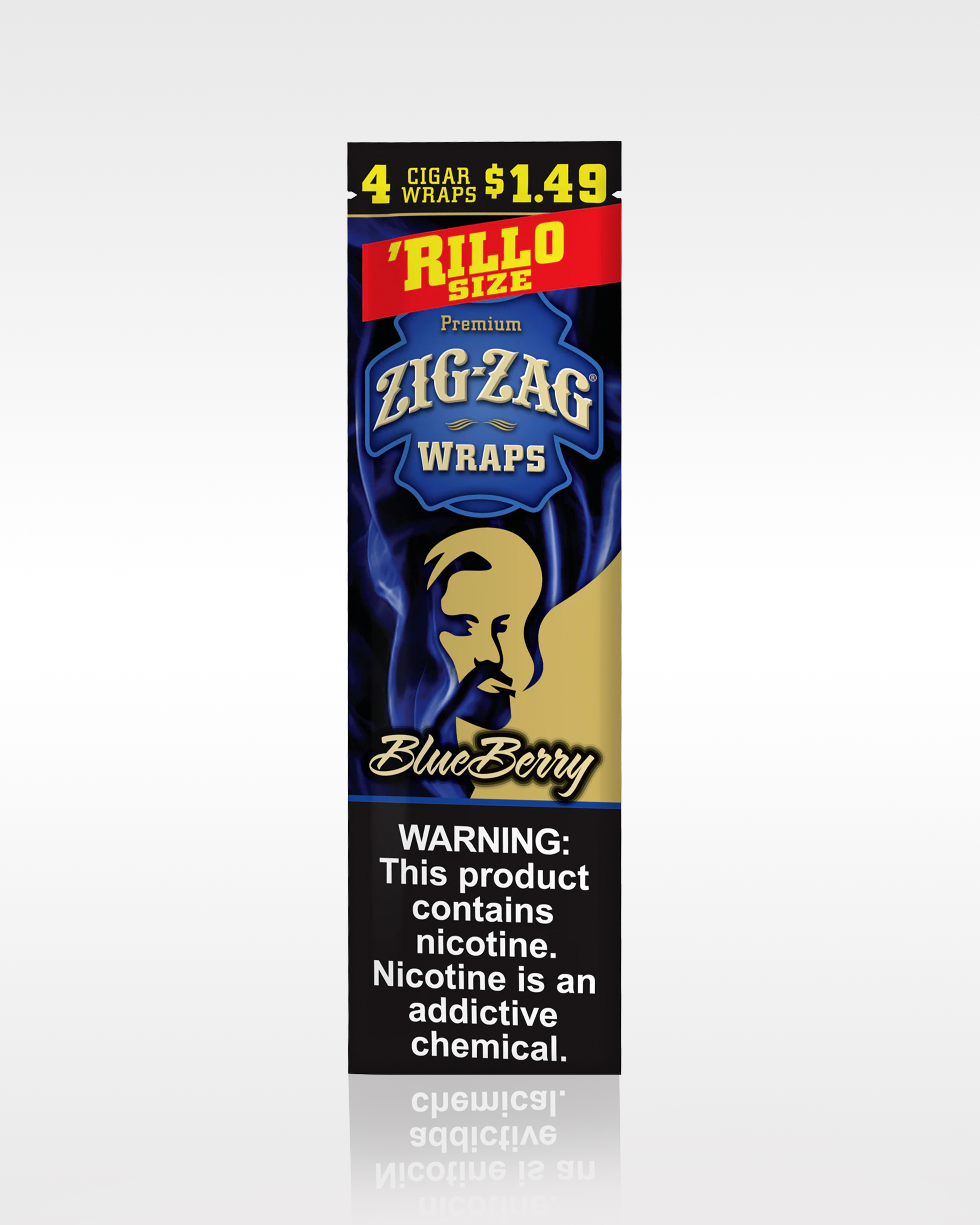 Zig Zag Rillo Wraps (4 PK) - BlueBerry