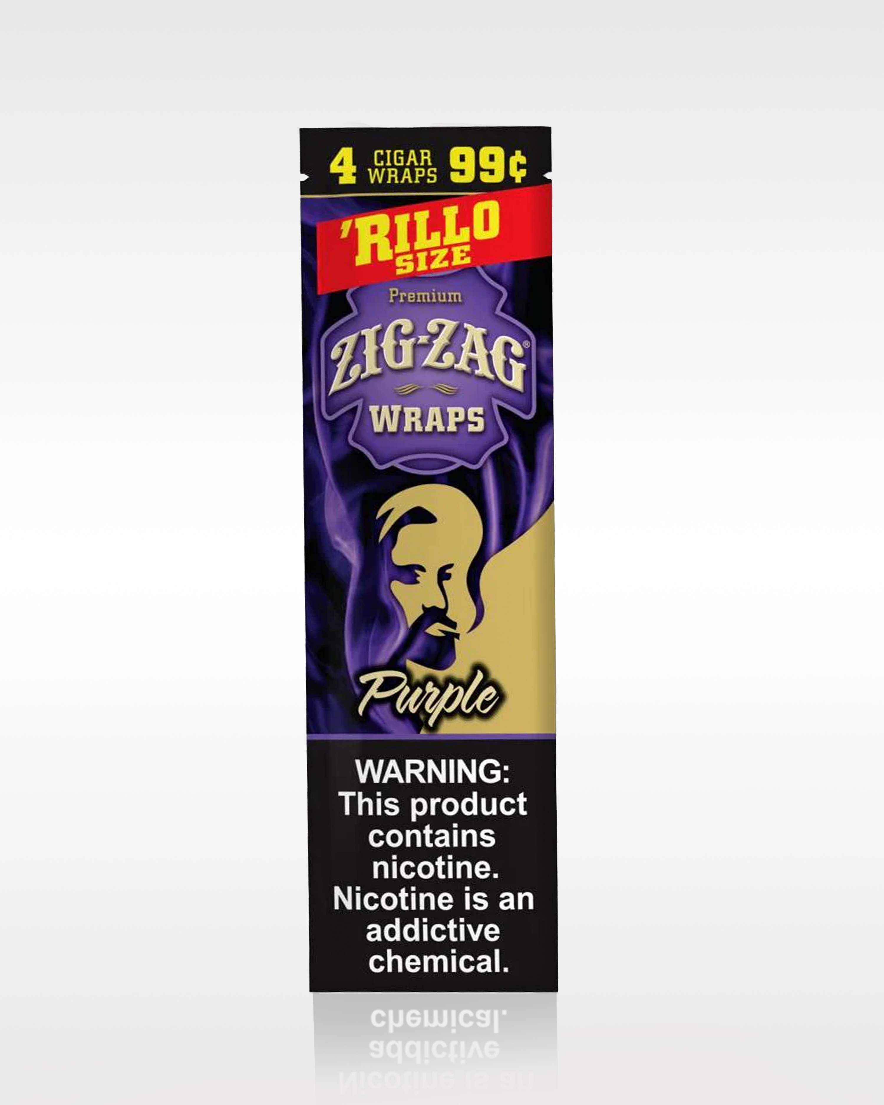 Zig Zag Rillo Wraps (4 PK) - Purple