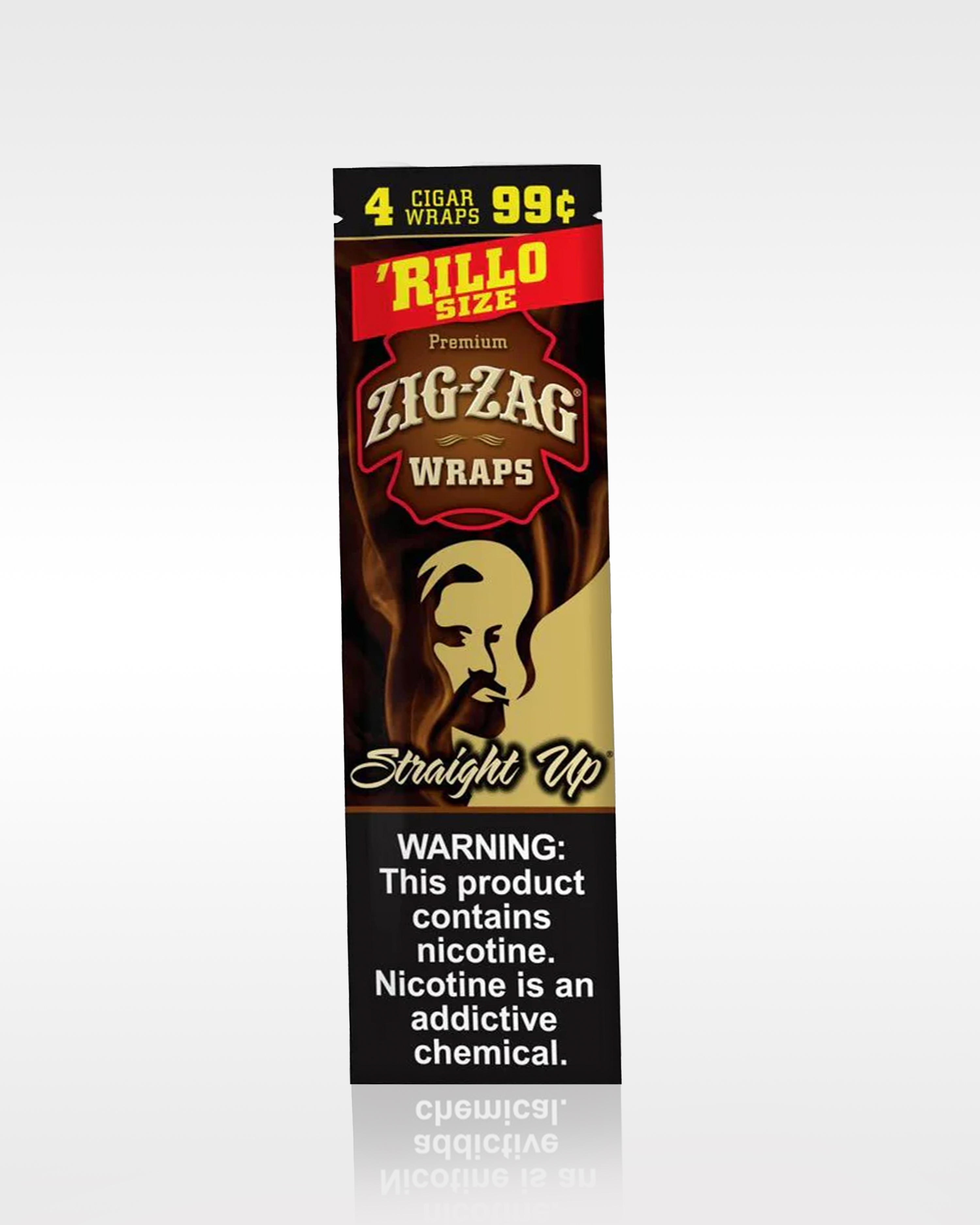 Zig Zag Rillo Wraps (4 PK) - Straight Up