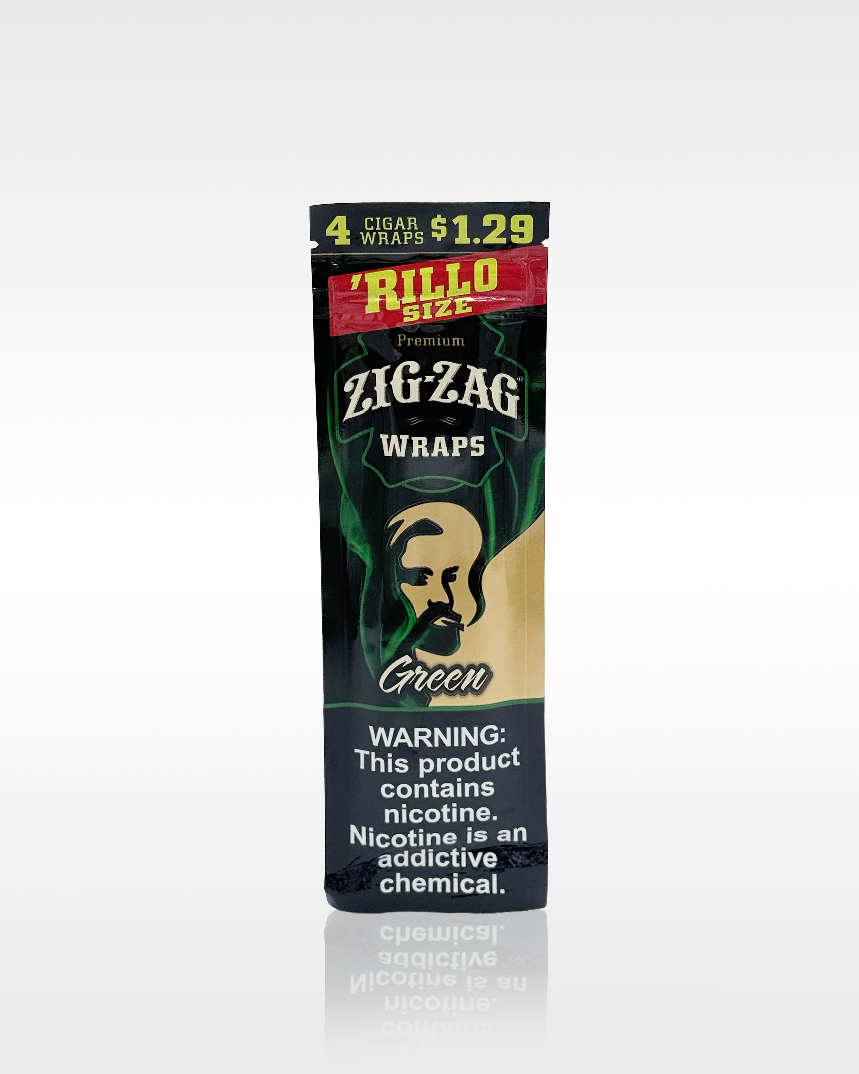 Zig Zag Rillo Wraps (4 PK) - Green