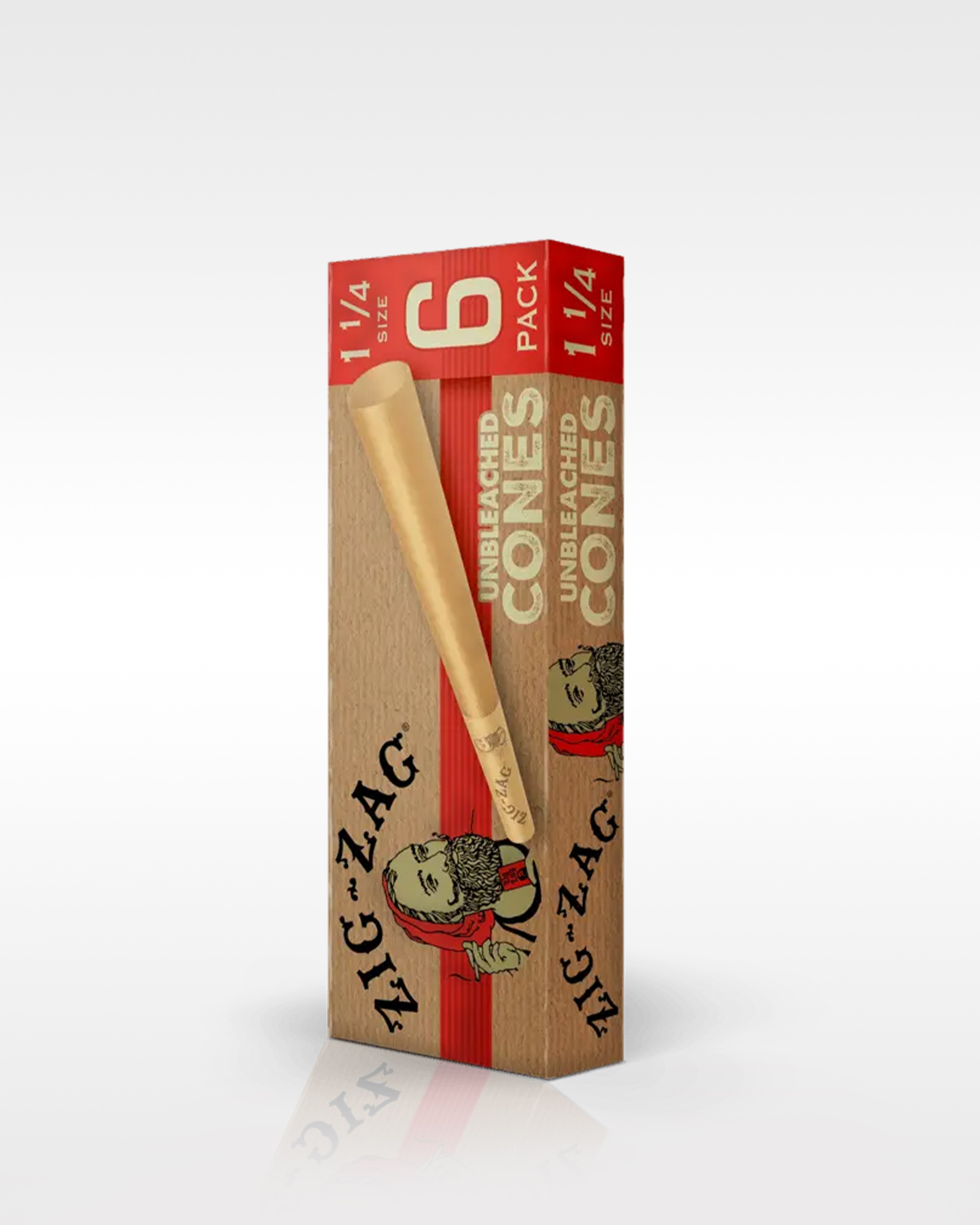 Zig Zag Unbleached Cones 1 1/4 (6 PK)