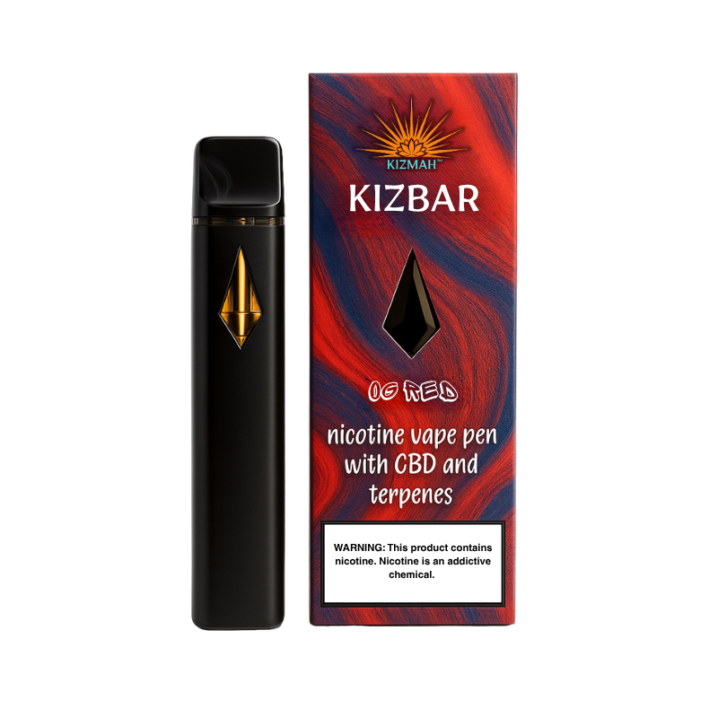 Kizbar OG RED – CBD + Nicotine Vape - 3g Disposable