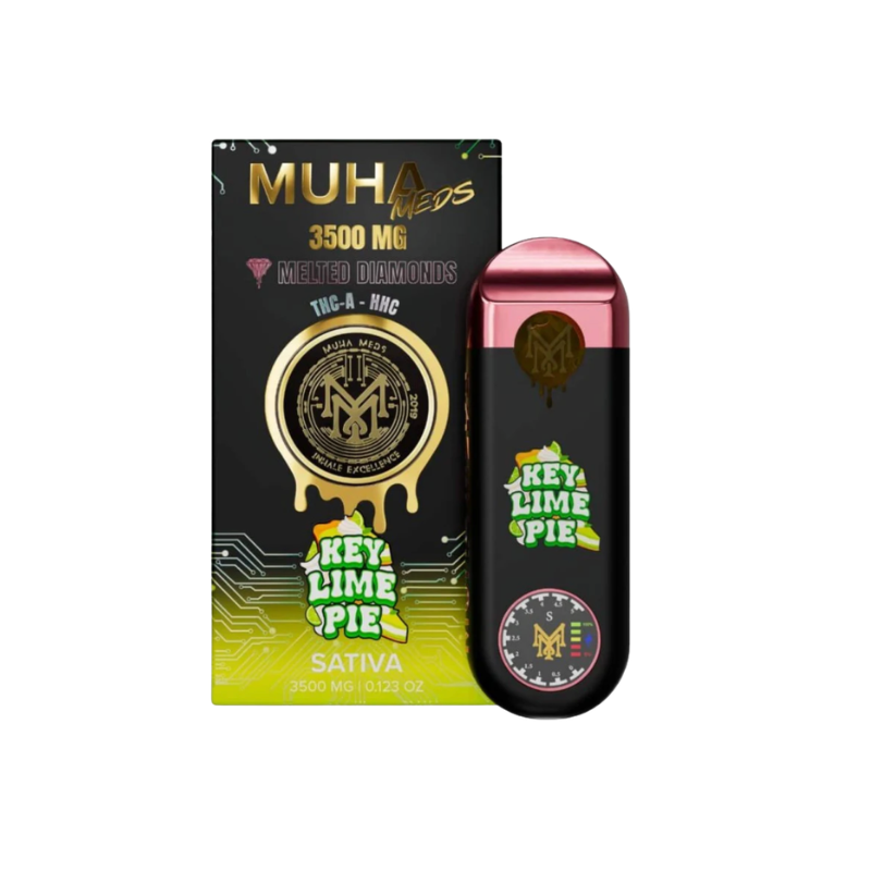 Muha Meds Melted Diamonds - 3.5G Disposable Vape - Key Lime Pie