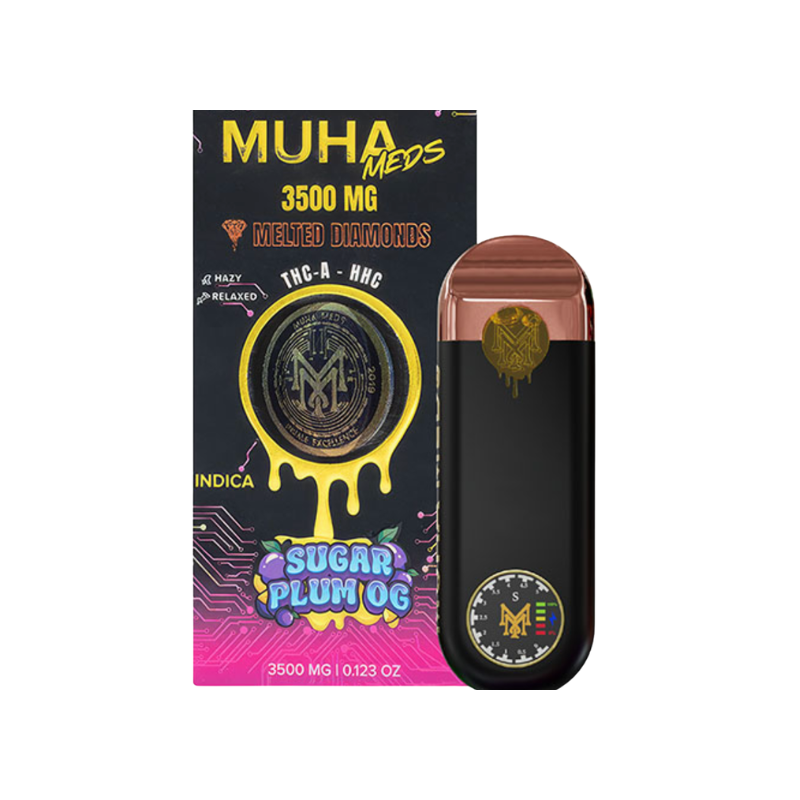 Muha Meds Melted Diamonds - 3.5G Disposable Vape - Sugar Plum OG